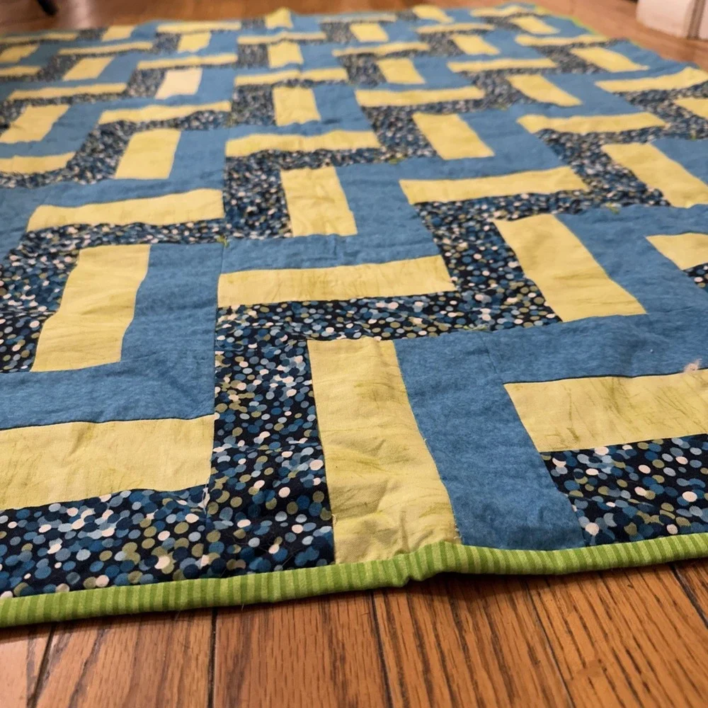 Reversible Rail Fence/Split Rail Fence Pattern & A Cross Pattern Quilt-42